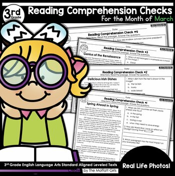 Preview of Reading Comprehension Passages and Questions March (3rd Grade)