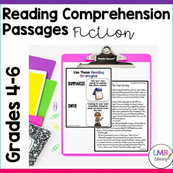 Preview of Reading Comprehension Passages and Questions, Reading Strategies Gr.4-6