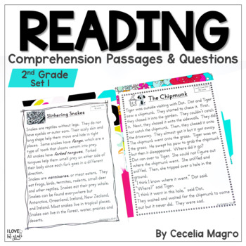 Preview of Reading Comprehension Passages and Questions Second Grade