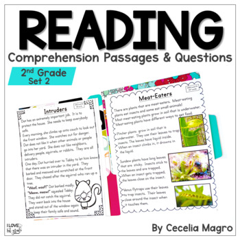 Preview of Reading Comprehension Passages and Questions Second Grade Fiction and Nonfiction