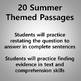 reading comprehension passages and questions summer themed grades 3 5