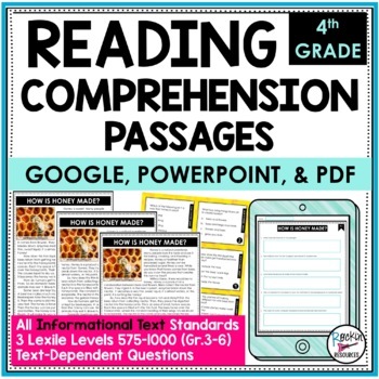 Preview of 4th Grade Reading Comprehension Passages & Questions - Informational Passages