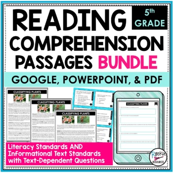 Preview of Reading Comprehension Passages and Questions | 5th Grade | Text Dependent