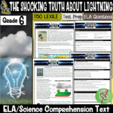 Reading Comprehension Passages and Questions (Truth About Lighting) Gr 6
