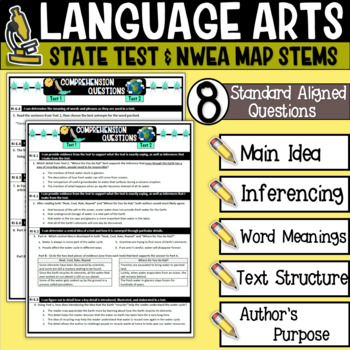 Reading Comprehension Passages and Questions (Water Cycle) Grade 6 by