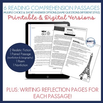 Reading Comprehension Passages for 7th grade & 8th ...