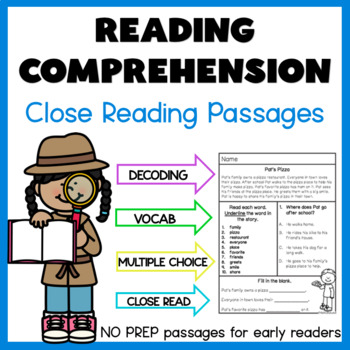 Preview of 1st Grade Reading Comprehension Passages and Questions with Reading Activities