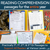 Reading Comprehension Passages for 1st, 2nd, and 3rd Grade