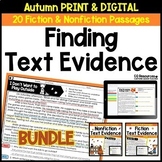 Fall Finding Text Evidence Reading Comprehension Passages 