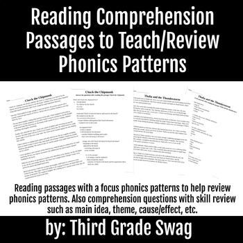 Preview of Reading Comprehension Passages for Phonics Review