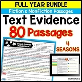 Text Evidence Reading Comprehension Passages Fiction and N