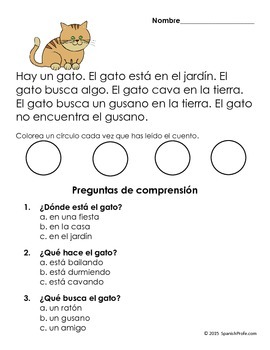 Reading Comprehension Passages in Spanish (Lectura facil en español)