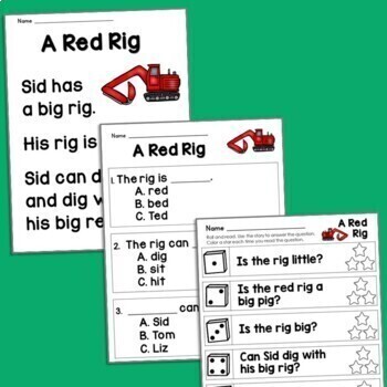 Guided Reading Level C Prehension Passages With Text