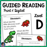 Kindergarten Guided Reading Comprehension Passages with Questions: Level D