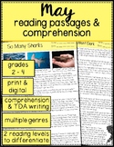 Reading Comprehension Passages with Questions - May Levele