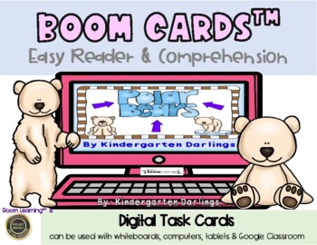 Preview of Reading Comprehension: Polar Bear Easy Reader - Boom Cards for Distance Learning