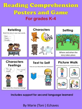 Preview of Reading Comprehension Posters & Game