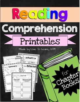 Preview of Reading Comprehension Printables for any Chapter Book