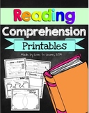 Reading Comprehension Printables for any Picture Book