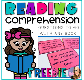 Preview of Reading Comprehension Questions for Any Book FREEBIE