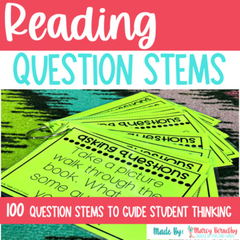 Preview of Reading Comprehension Question Stems | Guided Reading