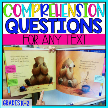Preview of Comprehension Questions for ANY text | Reading Comprehension K, 1st, 2nd grade