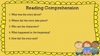 Preview of Reading Comprehension Questions