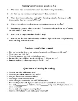 Preview of Reading Comprehension Questions