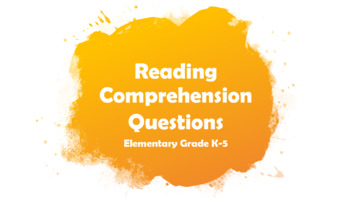 Preview of Reading Comprehension Questions (Before, During and After Reading)
