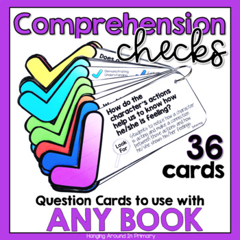 Preview of Reading Comprehension Questions Cards for Any Book 