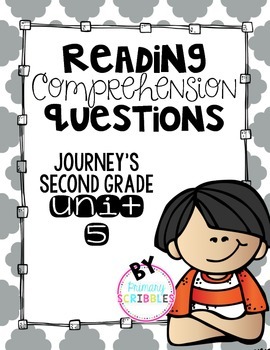 Preview of Reading Comprehension Questions Journey's Second Grade Unit 5