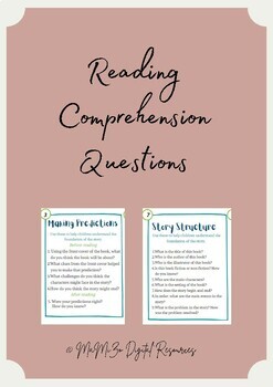 Preview of Reading Comprehension Questions **Questions for parents to use at home**