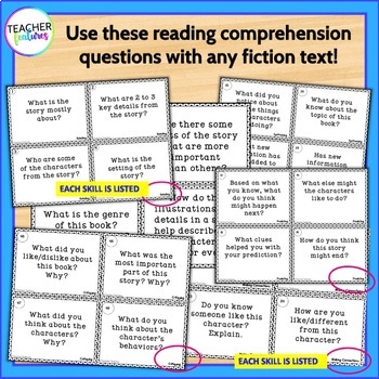 Reading Comprehension : Questions for Any Text (Task Cards) | TPT