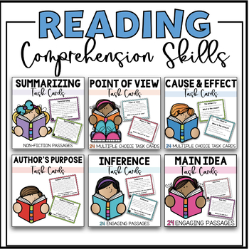 Preview of Reading Comprehension Reading Strategies Task Cards