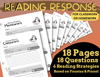 Preview of Reading Comprehension Response Packet for Classwork & Homework