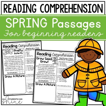 Preview of Reading Comprehension Passages ~ Spring Stories