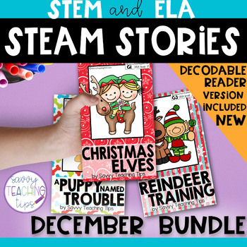 Preview of Reading Comprehension STEM - December Christmas