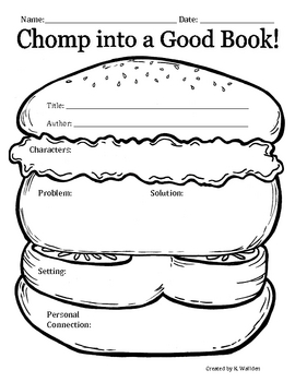 Preview of Reading Comprehension Sandwich Worksheet