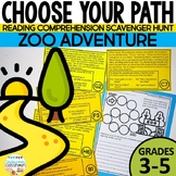 Reading Comprehension Scavenger Hunt: Zoo Choose Your Path