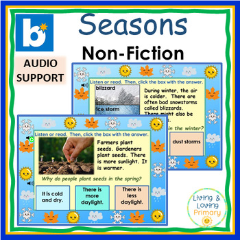 Preview of Seasons Non-Fiction (BOOM CARDS with Audio)