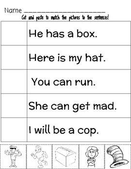 simple sentences for reading practice pdf