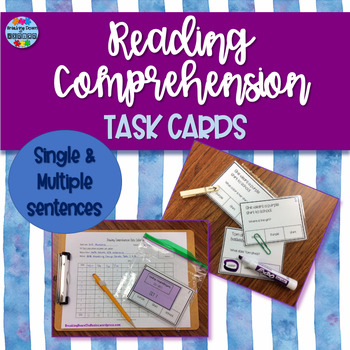 Preview of Reading Comprehension - Sentence Task Cards