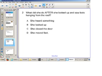 Preview of Reading Comprehension Senteo Test, Answer Questions, SOL test prep, smartboard