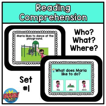 Preview of Reading Comprehension: Set 1 | Boom Cards