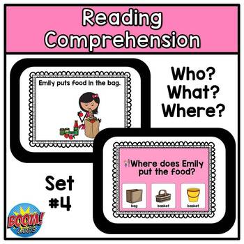 Preview of Reading Comprehension: Set 4 | Boom Cards
