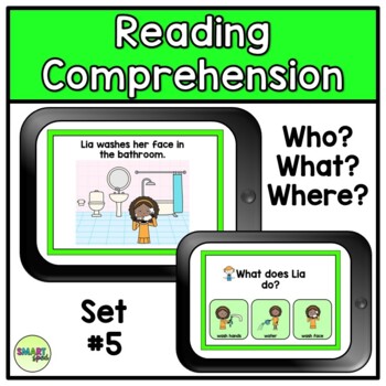 Preview of Reading Comprehension: Set 5 | Boom Cards