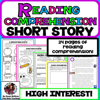 Preview of Reading Comprehension Passage Short Story