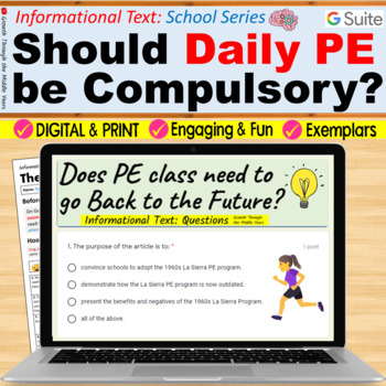 Preview of Reading Comprehension: Should Daily PE be Compulsory?