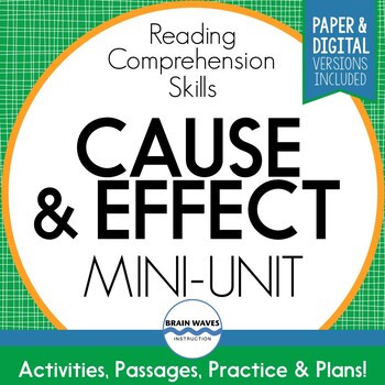 Preview of Cause and Effect Reading Comprehension Passages & Activities  (Google Version)