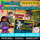 Reading Comprehension Skills Escape Room Bundle - 2nd & 3r